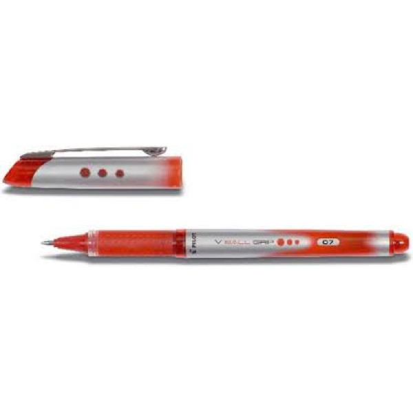 PILOT V-Ball Grip 0.7mm Rollerball MEDIUM Pen - Red