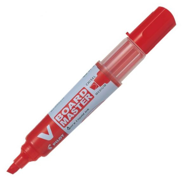 Pilot V Board Master Chisel Point Marker Red Refillable