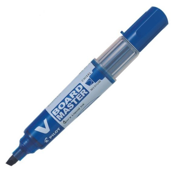 Pilot V Board Master Chisel Point Marker Blue Refillable