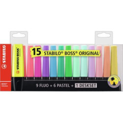 STABILO Boss Highlighter - Desk Set 15s