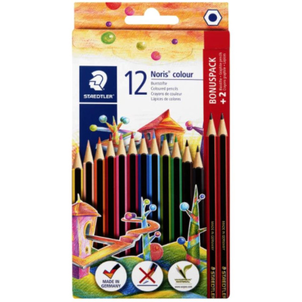 STAEDTLER Noris Colour Pencils 12 + 2HB Pencils