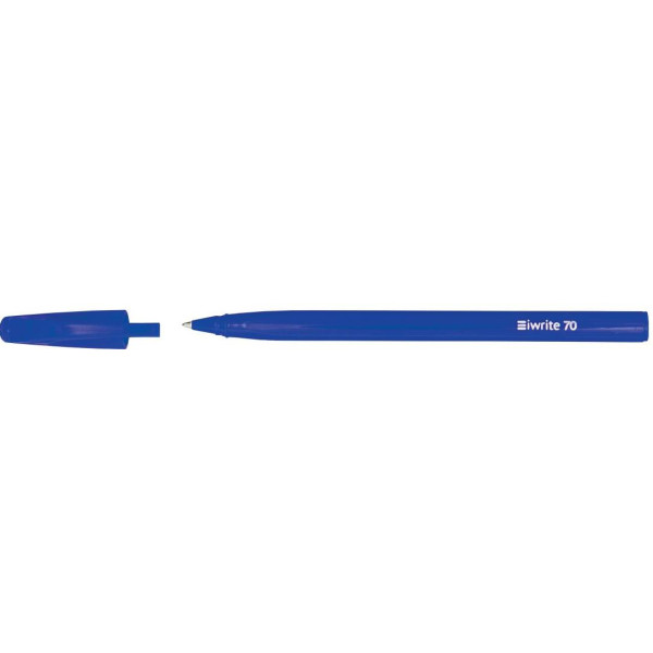 iWrite Tri-Grip Ballpoint Pen Medium Blue Box of 50