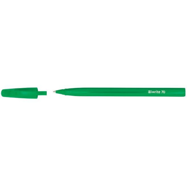 iWrite Tri-Grip Ballpoint Pen Medium Green Box of 50