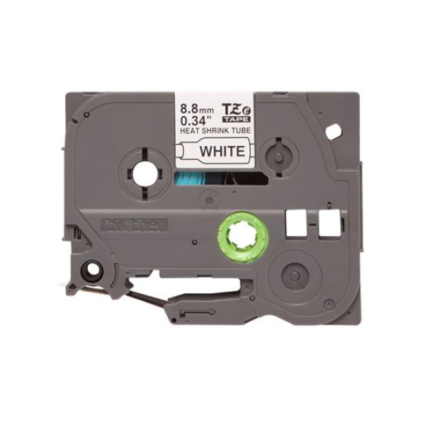 BROTHER TZE HS-221 Heat Shrink Tube Tape Black on White - 9mm BROTHER TZE HS-221 Heat Shrink Tube Tape Black on White - 9mm