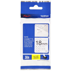 Brother TZe-SE4 Labelling Tape 18mm Black on White Security Tape
