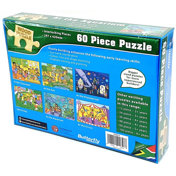 Butterfly 60 Piece Wooden Puzzle - Assorted Designs
