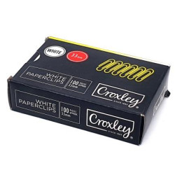 CROXLEY White Paper Clips 33mm (100) Clips