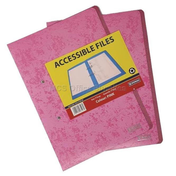 DONAU Accessible File 360gsm Board - Pink (Pack 2)