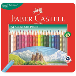 Faber-Castell Grip Colour Pencils Tin Of 24