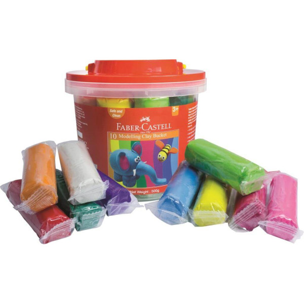 Faber-Castell Modelling Clay 500Gms 10'S Bucket