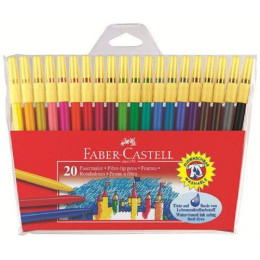 FABER CASTELL Fibre Pen Fine Point 45F - Wallet 20