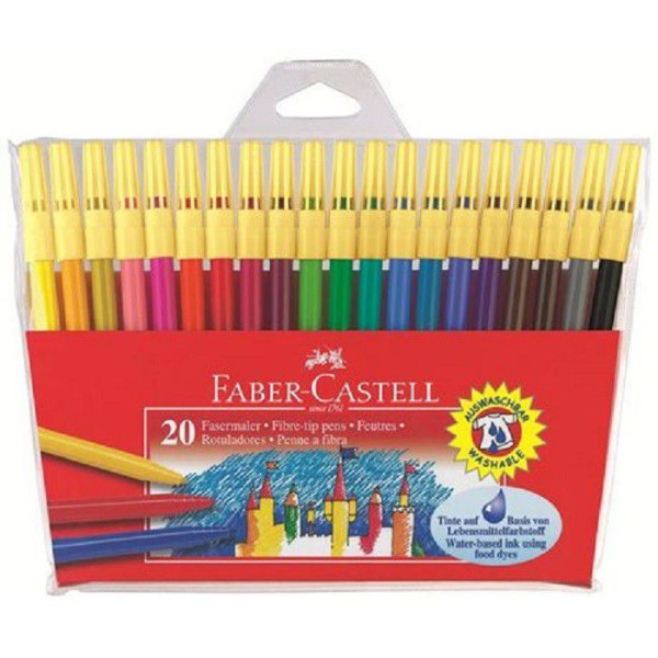 FABER CASTELL Fibre Pen Fine Point 45F - Wallet 20 FABER CASTELL Fibre Pen Fine Point 45F - Wallet 20
