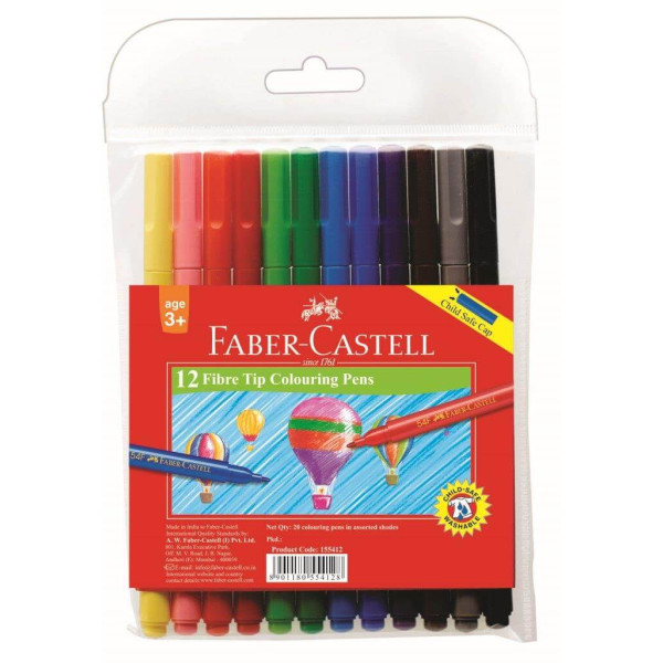 Faber-Castell Fibre Pen Fine Point 54F - Wallet 12 Faber-Castell Fibre Pen Fine Point 54F - Wallet 12