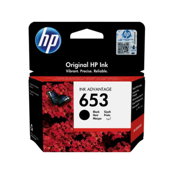 HP 653 Black Original Ink Cartridge (3YM75AE)