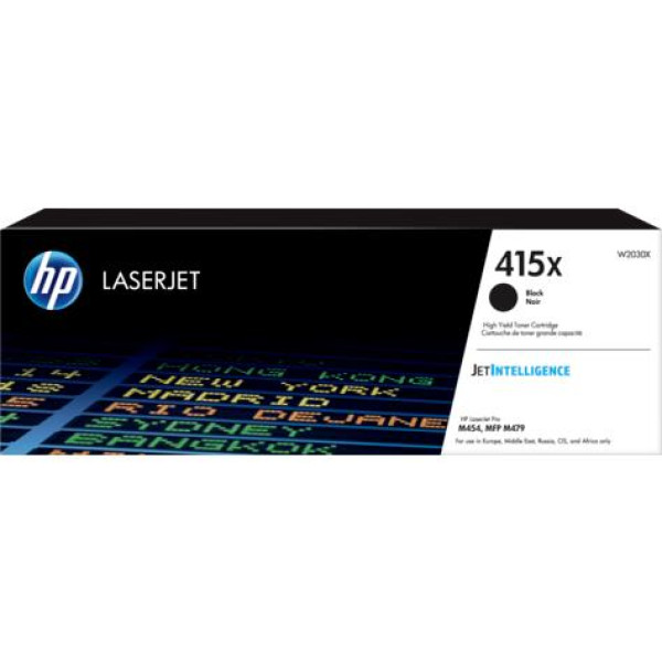 HP 415X Black High Yield Original Toner Cartridge (W2030X)