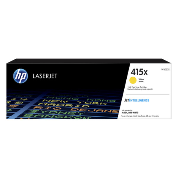 HP 415X Yellow High Yield Original Toner Cartridge (W2032X) HP 415X Yellow High Yield Original Toner Cartridge (W2032X)