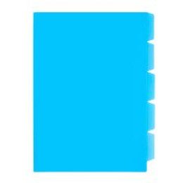MEECO A4 Secretarial Folder with 5 Tabs - Blue