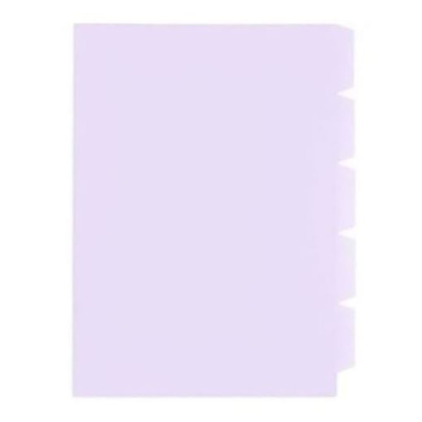 MEECO A4 Secretarial Folder with 5 Tabs - Clear