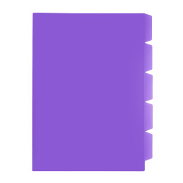MEECO A4 Secretarial Folder with 5 Tabs - Violet