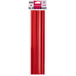 MEECO Slide Binder 10mm Red - 10 Pack