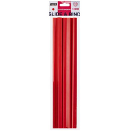 MEECO Slide Binder 10mm Red - 10 Pack