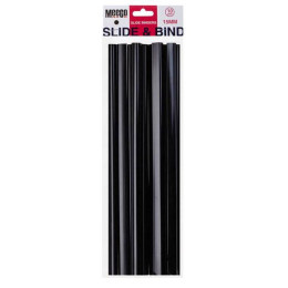 MEECO Slide Binder 15mm Black - 10 Pack