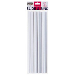 MEECO Slide Binder 15mm White - 10 Pack