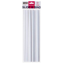 MEECO Slide Binder 15mm White - 10 Pack