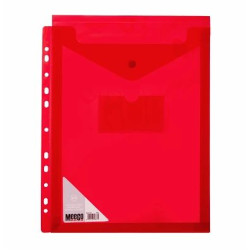 MEECO A4 Filing Carry Folder with Vertical Closure - Red MEECO A4 Filing Carry Folder with Vertical Closure - Red