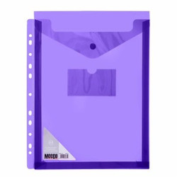 MEECO A4 Filing Carry Folder with Vertical Closure - Violet MEECO A4 Filing Carry Folder with Vertical Closure - Violet