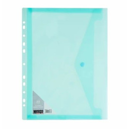 MEECO A4 Fileable Carry Folder - Turquoise