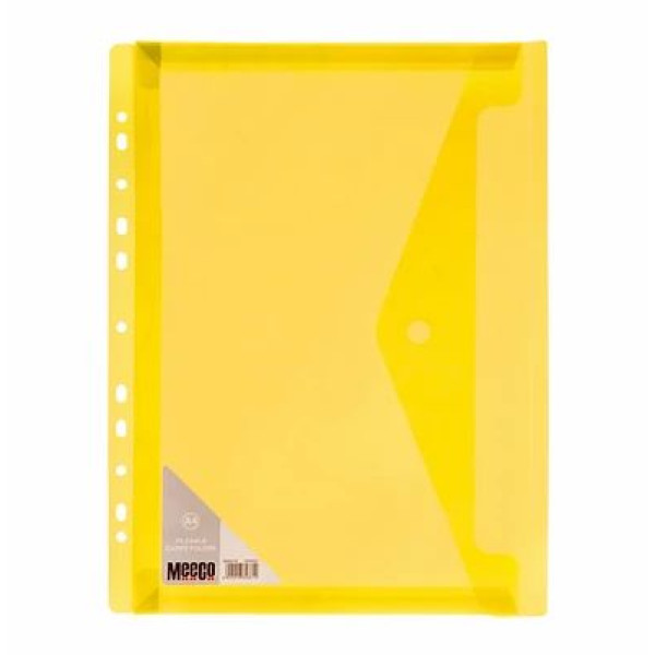 MEECO A4 Fileable Carry Folder - Yellow MEECO A4 Fileable Carry Folder - Yellow