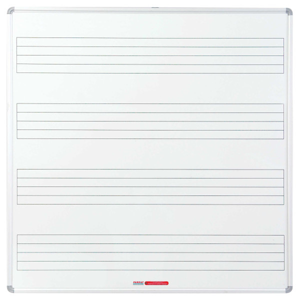PARROT Educational Board Magnetic Whiteboard Music Side Panel - 1230 x 1230mm