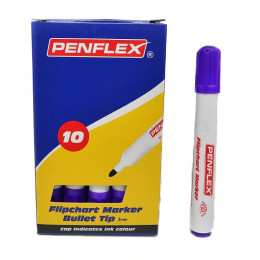 PENFLEX Flip Chart Markers Bullet Tip Purple - (box of 10)