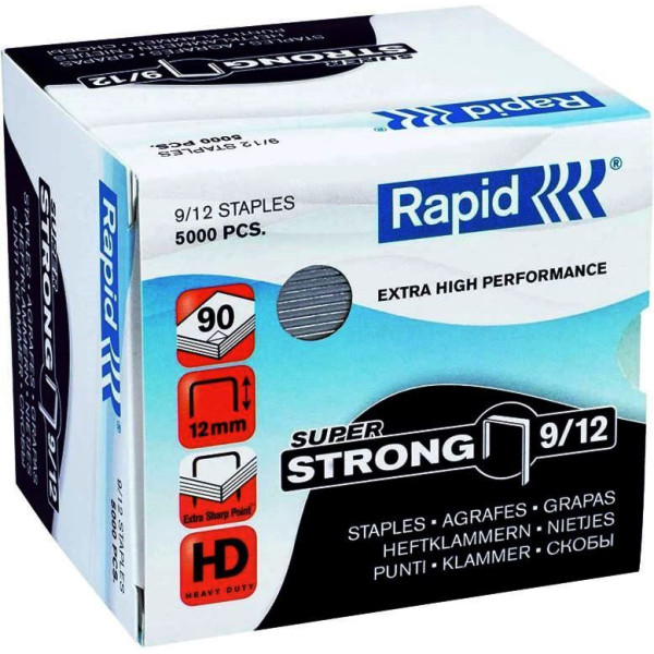 RAPID Super Strong Staples 9/12 - (Box of 5000) RAPID Super Strong Staples 9/12 - (Box of 5000)