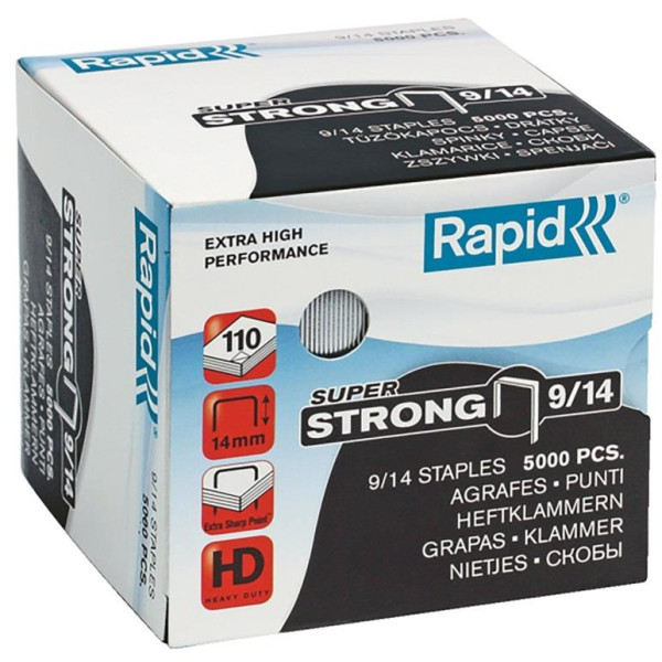 RAPID Super Strong Staples 9/14 - (Box of 5000) RAPID Super Strong Staples 9/14 - (Box of 5000)