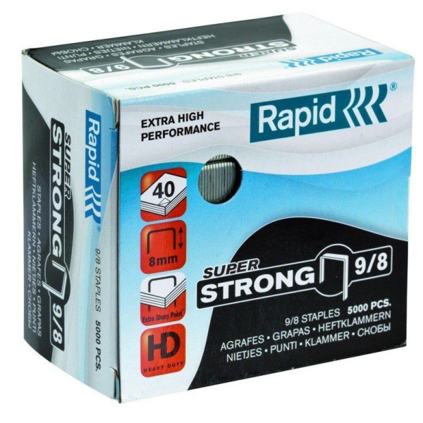 RAPID Super Strong Staples 9/8 - (Box of 5000)