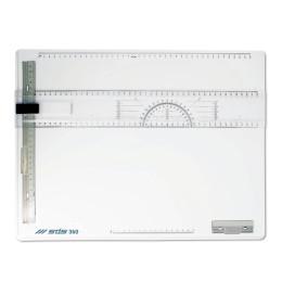 SDS 360 A3 technical drawing board with integrated T-square and protractor