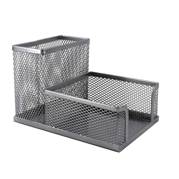 SDS Metal Mesh Cube and Pen Holder Mesh Silver