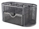 SDS M820s Metal Mesh Clip and Pen Holder with Drawer Silver