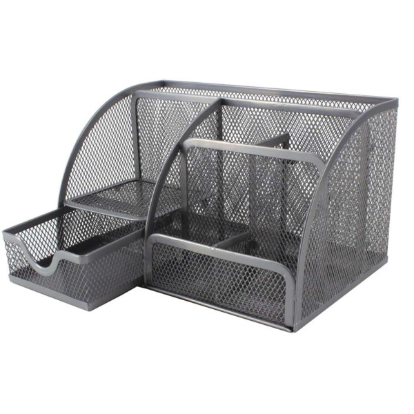 SDS M810s Metal Mesh Clip, Pen and Memo Holder with Drawer Silver SDS M810s Metal Mesh Clip, Pen and Memo Holder with Drawer Silver