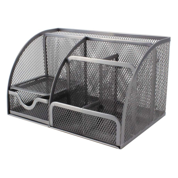 SDS M810s Metal Mesh Clip, Pen and Memo Holder with Drawer Silver SDS M810s Metal Mesh Clip, Pen and Memo Holder with Drawer Silver