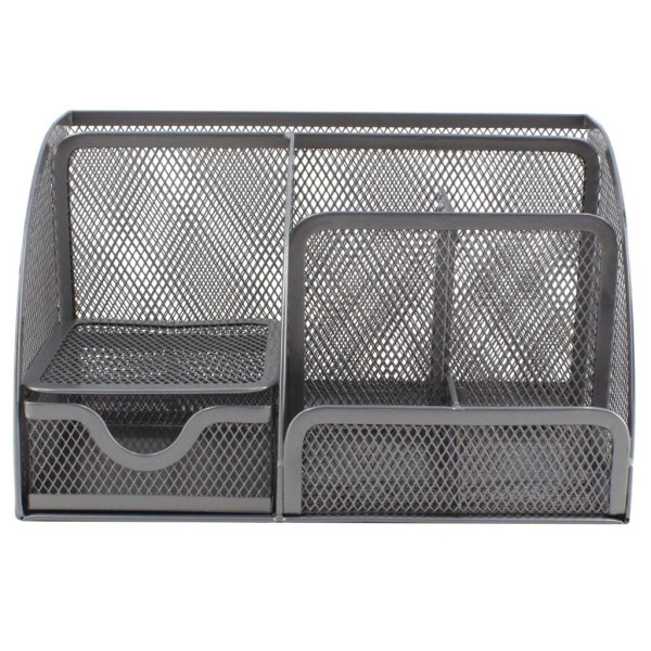 SDS M810s Metal Mesh Clip, Pen and Memo Holder with Drawer Silver SDS M810s Metal Mesh Clip, Pen and Memo Holder with Drawer Silver