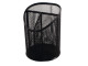SDS Round Inclined Metal Mesh Pen Cup with 3 Compartments - Black