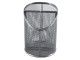 SDS Round Inclined Metal Mesh Pen Cup with 3 Compartments - Silver