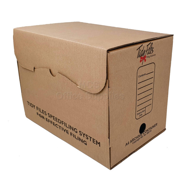TIDY FILES A4 Archive Container Kraft - Pack of 5 TIDY FILES A4 Archive Container Kraft - Pack of 5