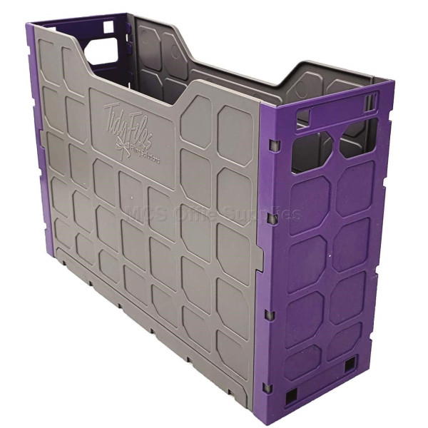 TIDY FILES Top Retrieval Solid Plastic Containers A4 Mauve - Pack of 5