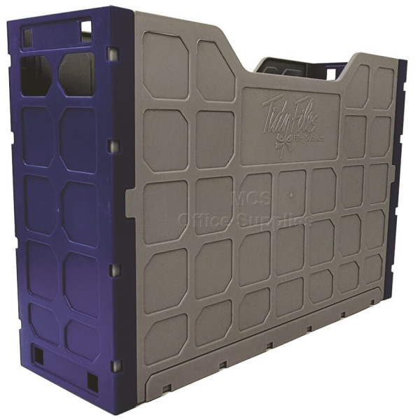 TIDY FILES Top Retrieval Solid Plastic Containers A4 Blue - Pack of 5