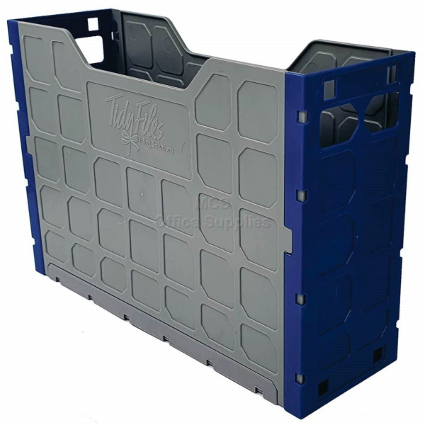 TIDY FILES Top Retrieval Solid Plastic Containers A4 Blue - Pack of 5