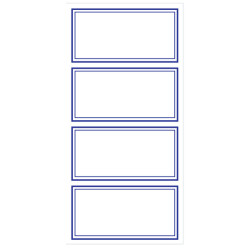 TREELINE Blue Border Labels - 24 Pack